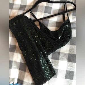 Windsor Emerald Green Sequin Midi Dress